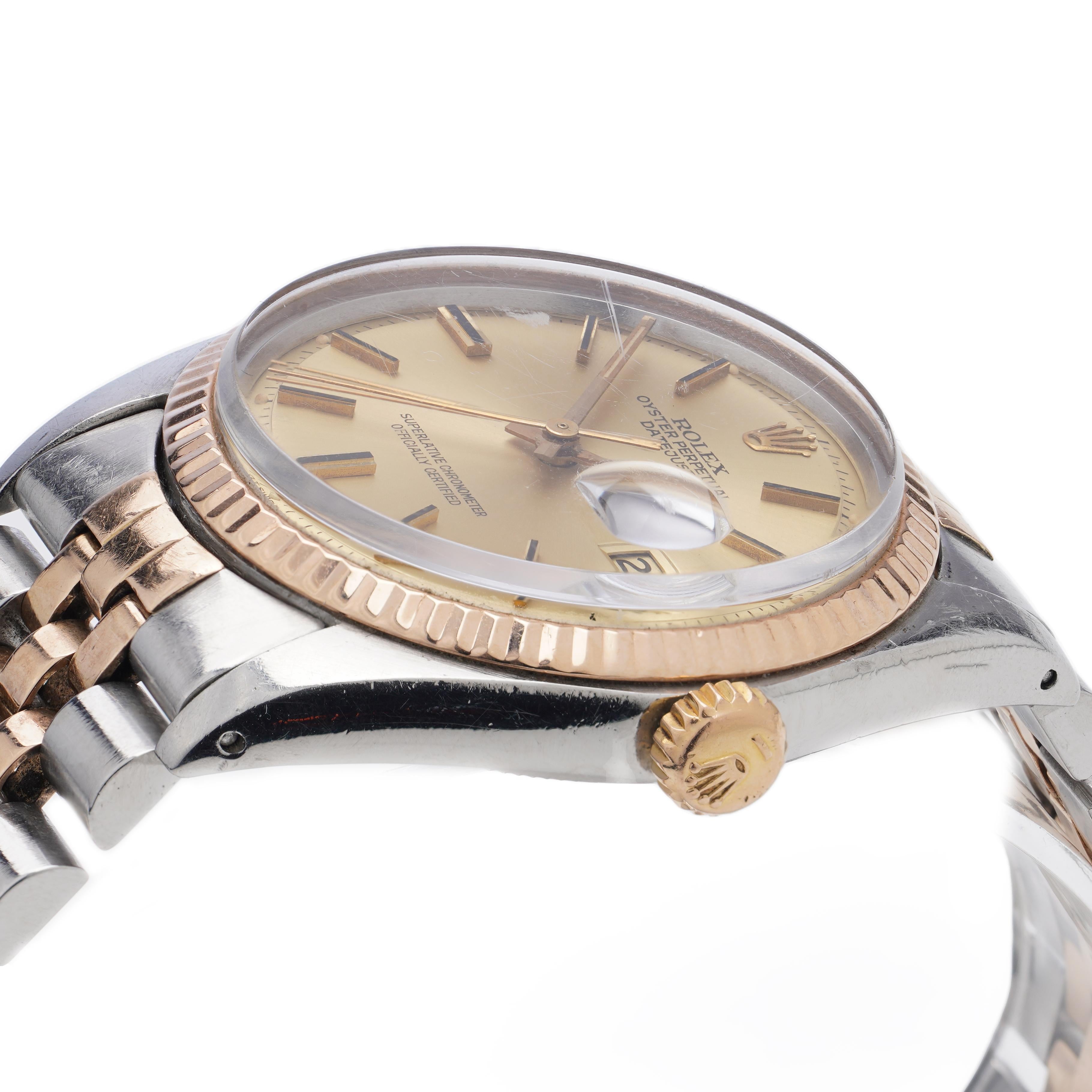 Rolex 18kt. Datejust Oyster Perpetual en or rose et acier inoxydable 2