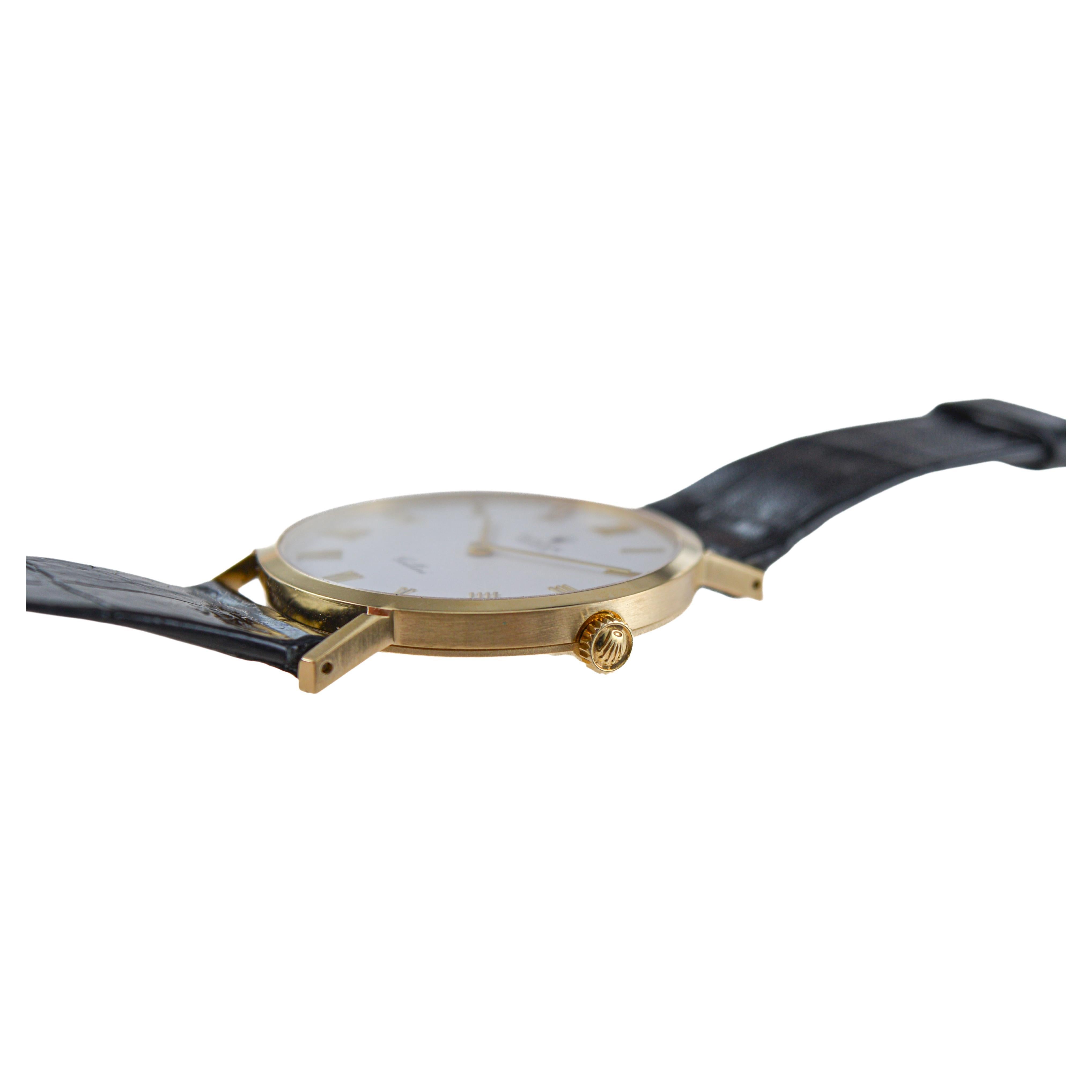 Rolex 18Kt Massivgold Cellini alle Original mit Factory-Riemen und Schnalle 1990er Jahre 7