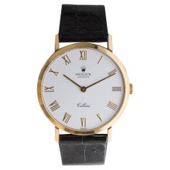 Rolex 18Kt Massivgold Cellini alle Original mit Factory-Riemen und Schnalle 1990er Jahre