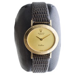 Rolex 18 Karat massives Gold Cellini Series Damenuhr in Originalzustand 1980er Jahre