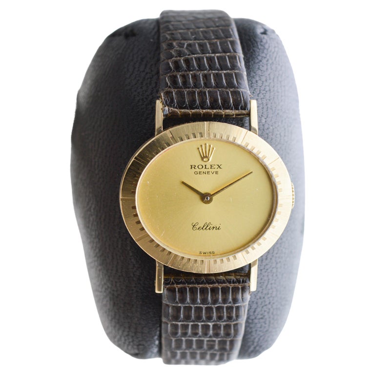Rolex 18 Karat massives Gold Cellini Series Damenuhr in