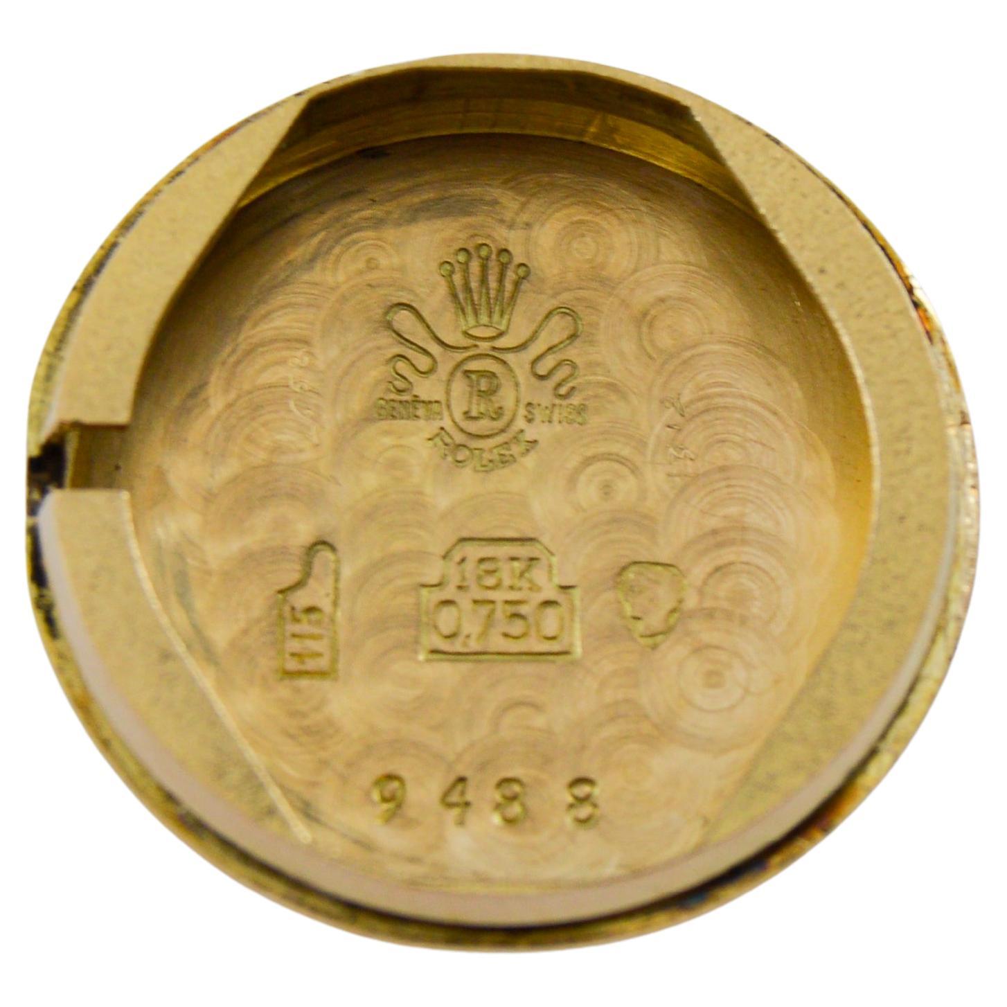 Rolex Orologio Art Deco da donna in oro massiccio 18Kt circa 1946 in vendita 9