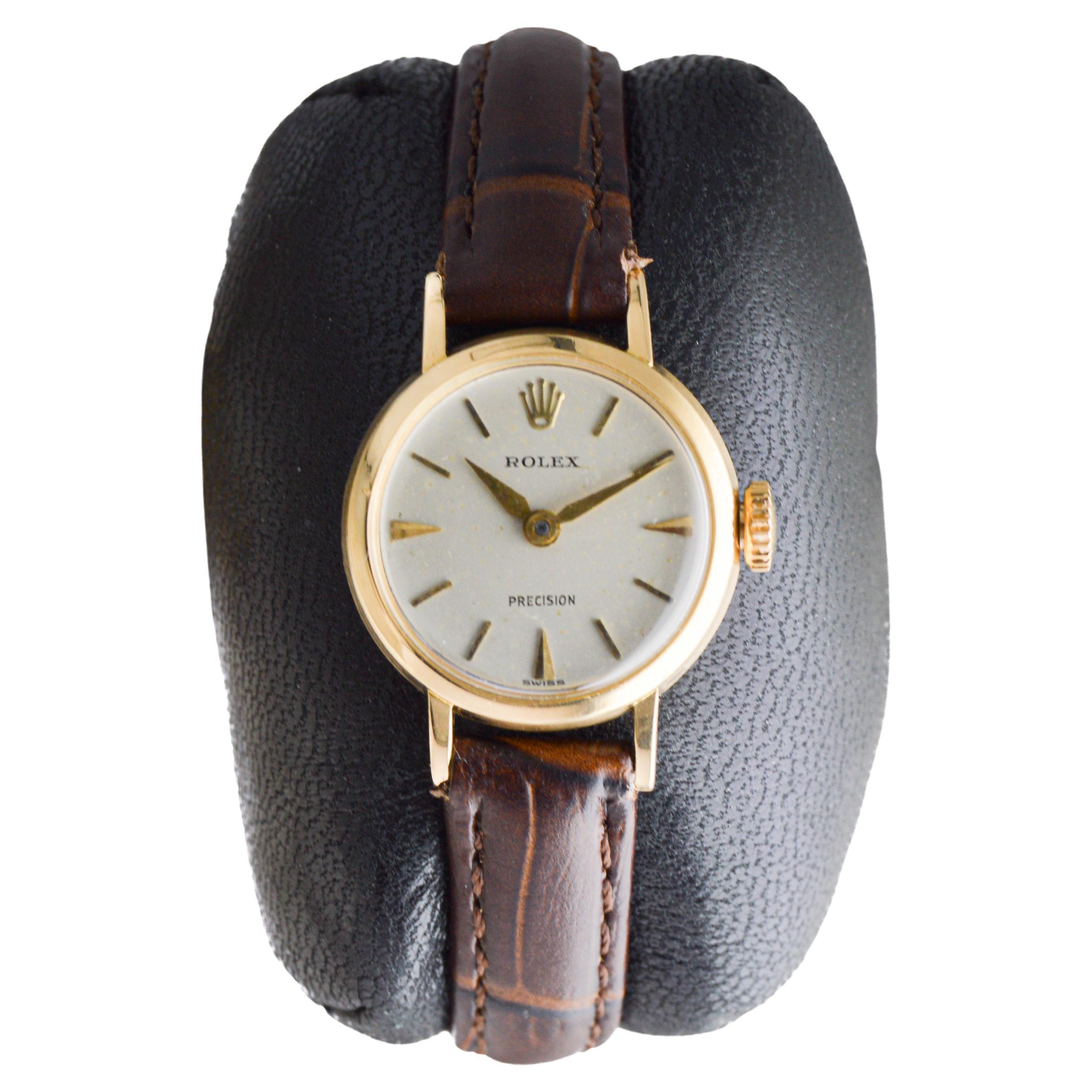 Reloj Rolex Art Déco para señora de oro macizo de 18 quilates circa 1946