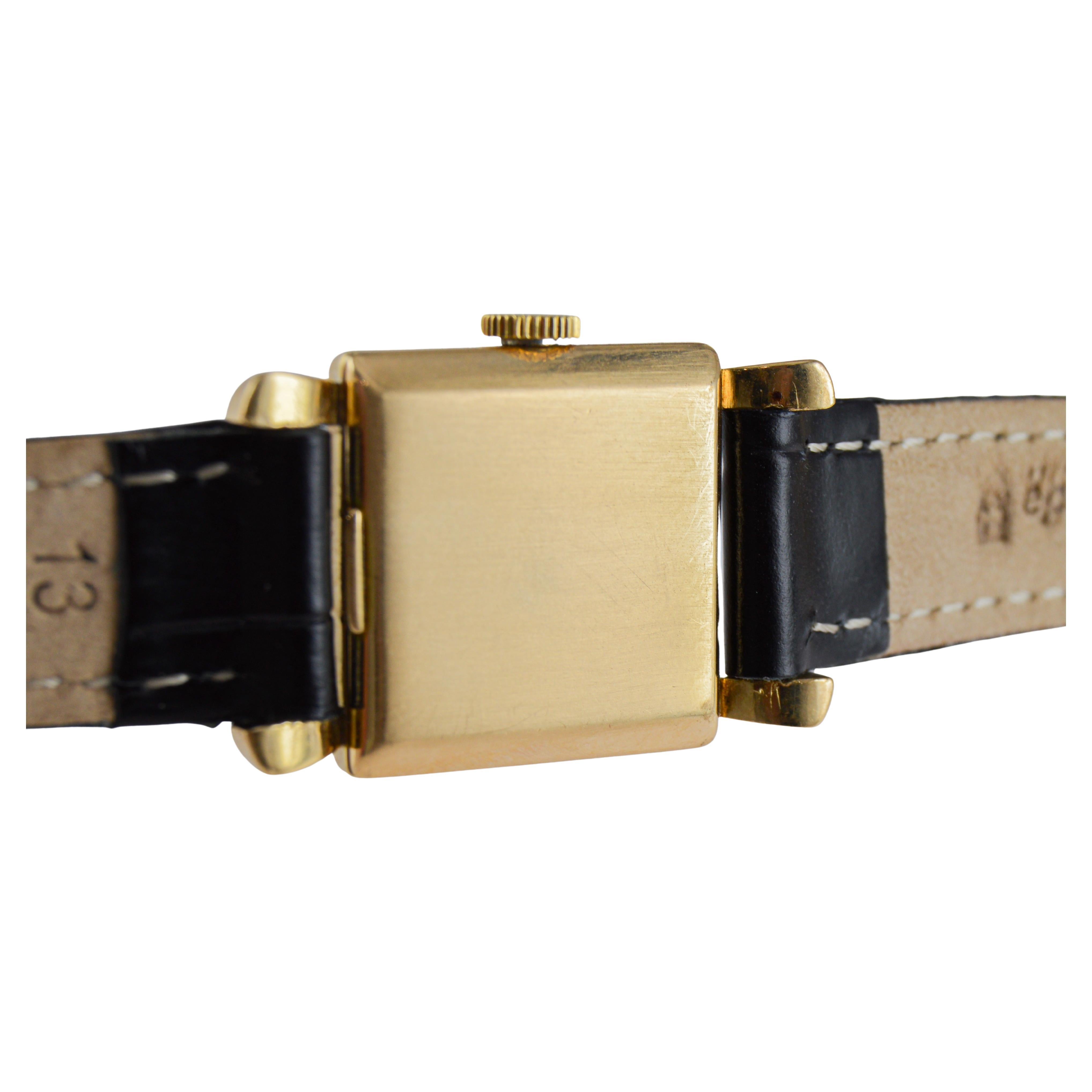 Reloj Rolex Art Déco de oro macizo de 18 quilates para señora, circa años 50 en venta 9