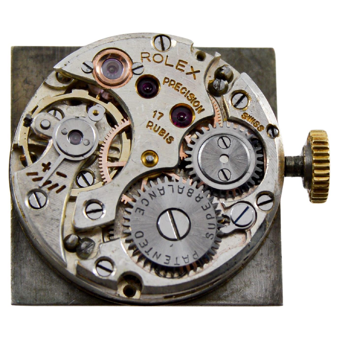 Reloj Rolex Art Déco de oro macizo de 18 quilates para señora, circa años 50 en venta 11
