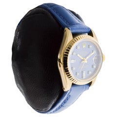 Rolex 18Kt Solid Gold Ladies Datejust with Gold Filled Clasp and Diamond Markers