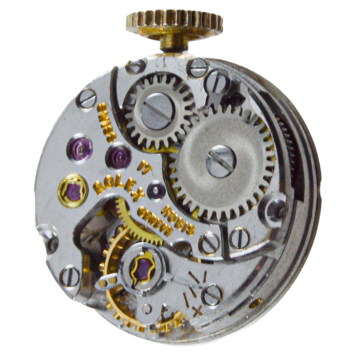 Rolex Orologio da donna in oro massiccio 18Kt del 1950 circa con quadrante originale in vendita 11