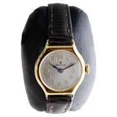 Rolex 18Kt Solid Gold Ladies Tortue Shaped Watch from 1915