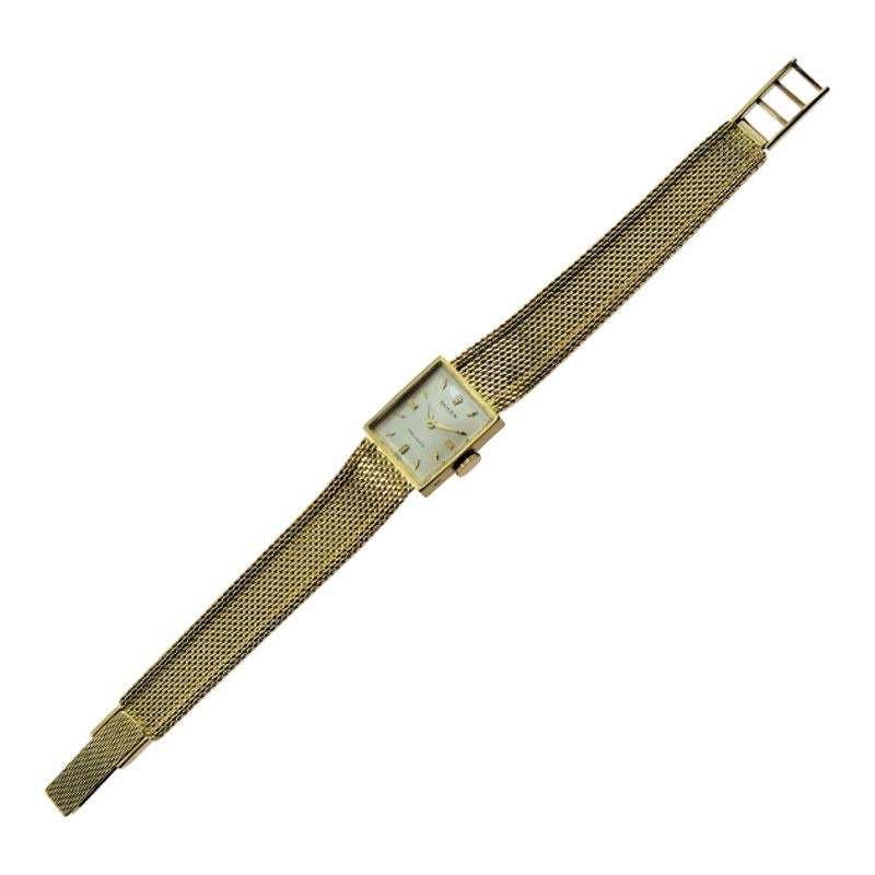 Rolex 18 Karat Solid Gold Manual Winding Ladies Dress Wristwatch, circa 1960s 1