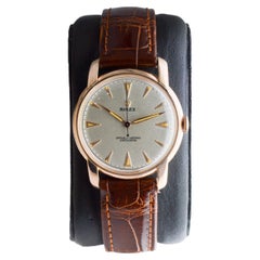 Rolex 18Kt Solid Gold Modernist Watch circa 1948 with High Grade Movement