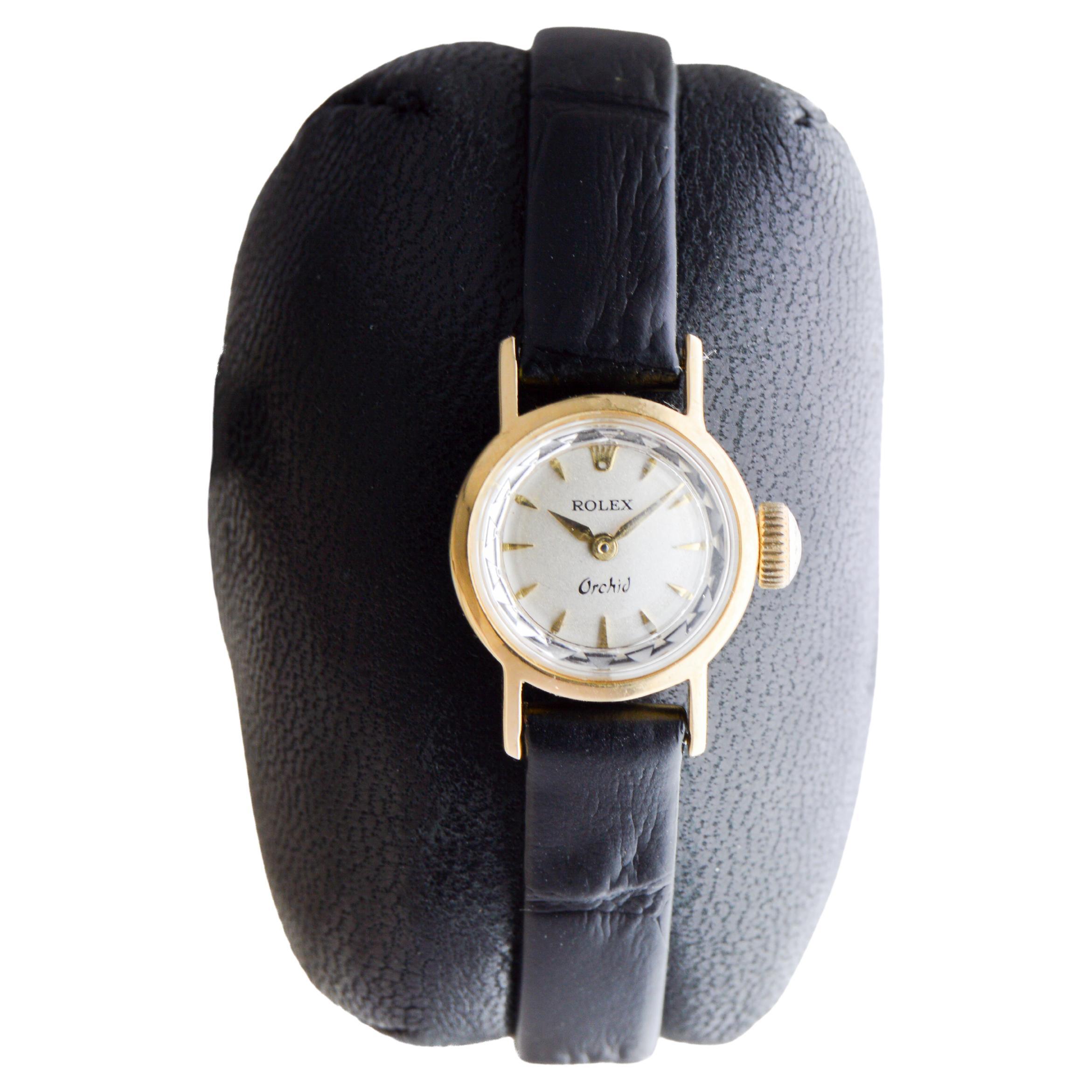 Orologio da donna Rolex "Orchid" in oro massiccio 18Kt, circa 1958 in vendita