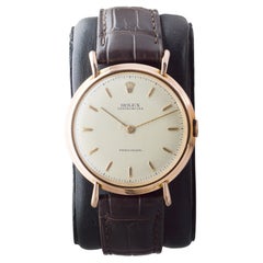 Rolex 18Kt Solid Pink Gold Chronometer "Precision" Watch circa 1940's