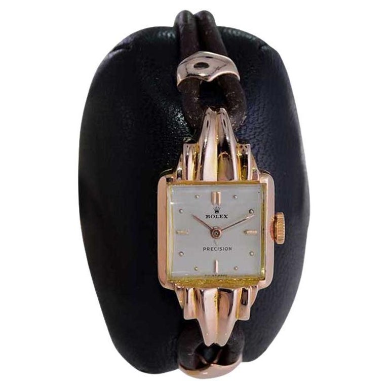 Rolex Solid Rose Gold with Original Cord Band and Hardware