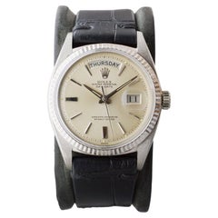 Rolex Präsident aus 18 Karat massivem Weißgold mit makellosem Original-Zifferblatt aus 1963