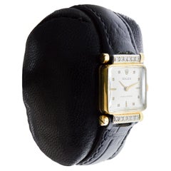Rolex 18Kt Solid Yellow Gold Dress Watch With Diamonds circa, 1952