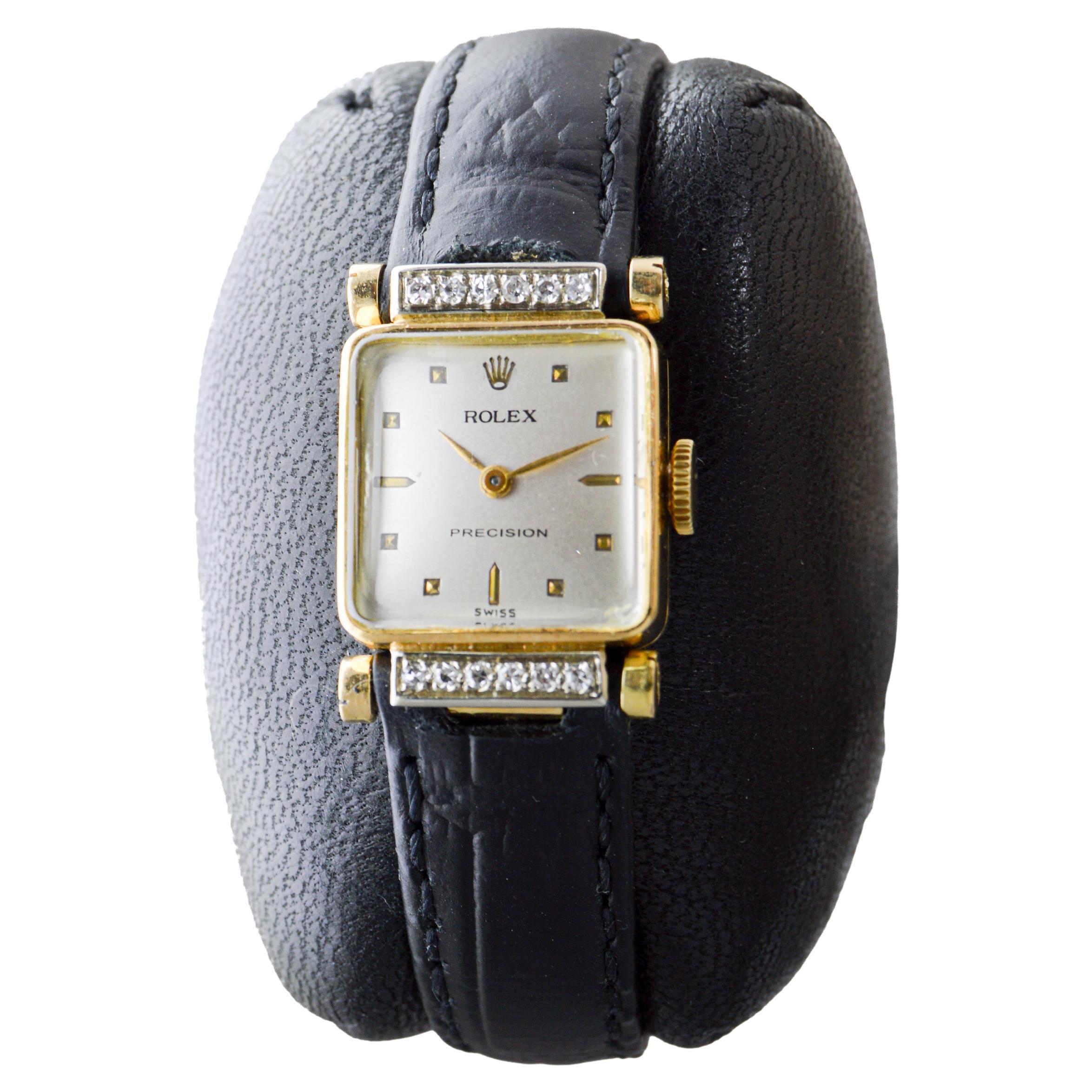 Rolex Orologio da sera in oro giallo massiccio 18Kt con diamanti circa, 1952