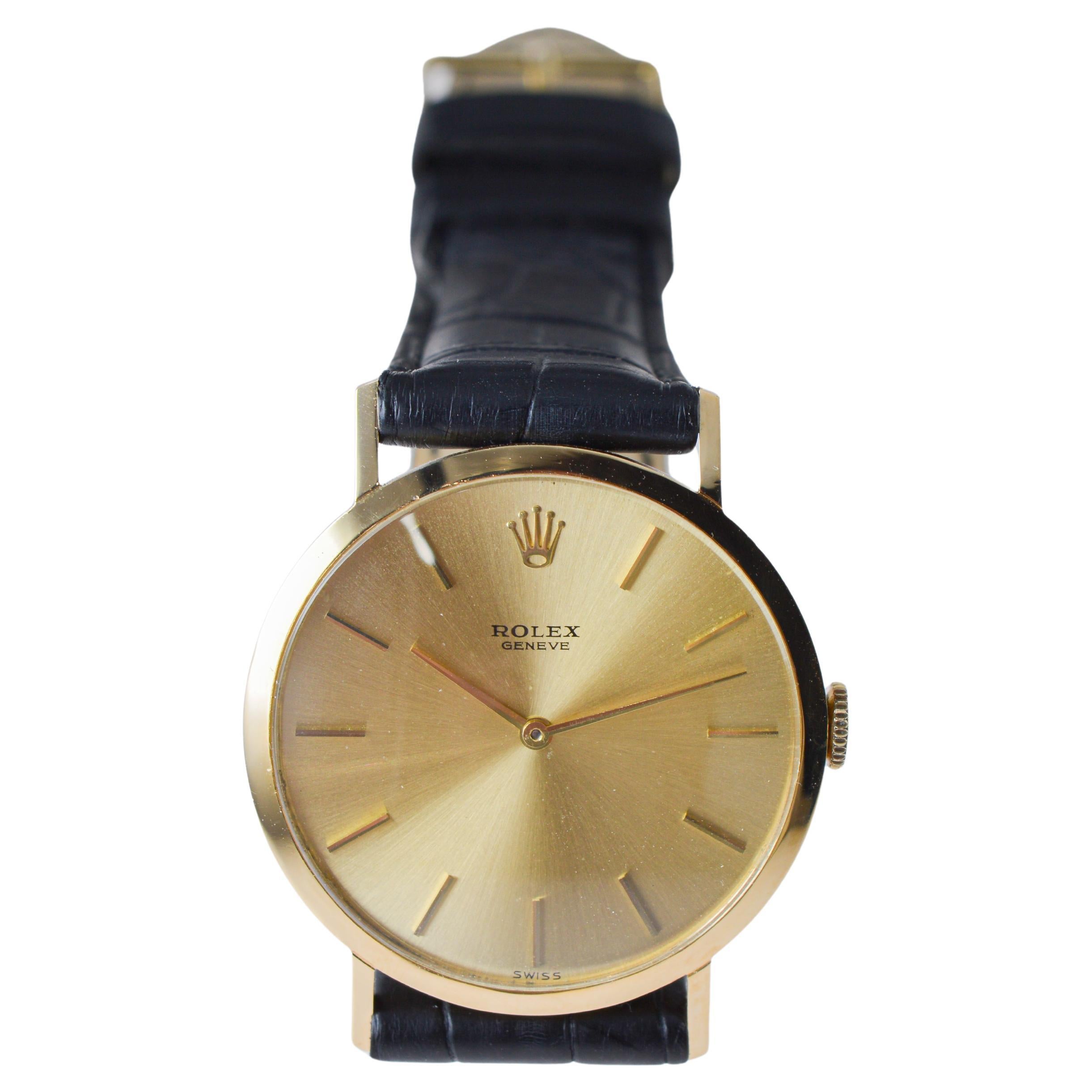 Rolex 18Kt Solid Yellow Gold Ultra Thin circa 1961 in Nearly New Condition 5