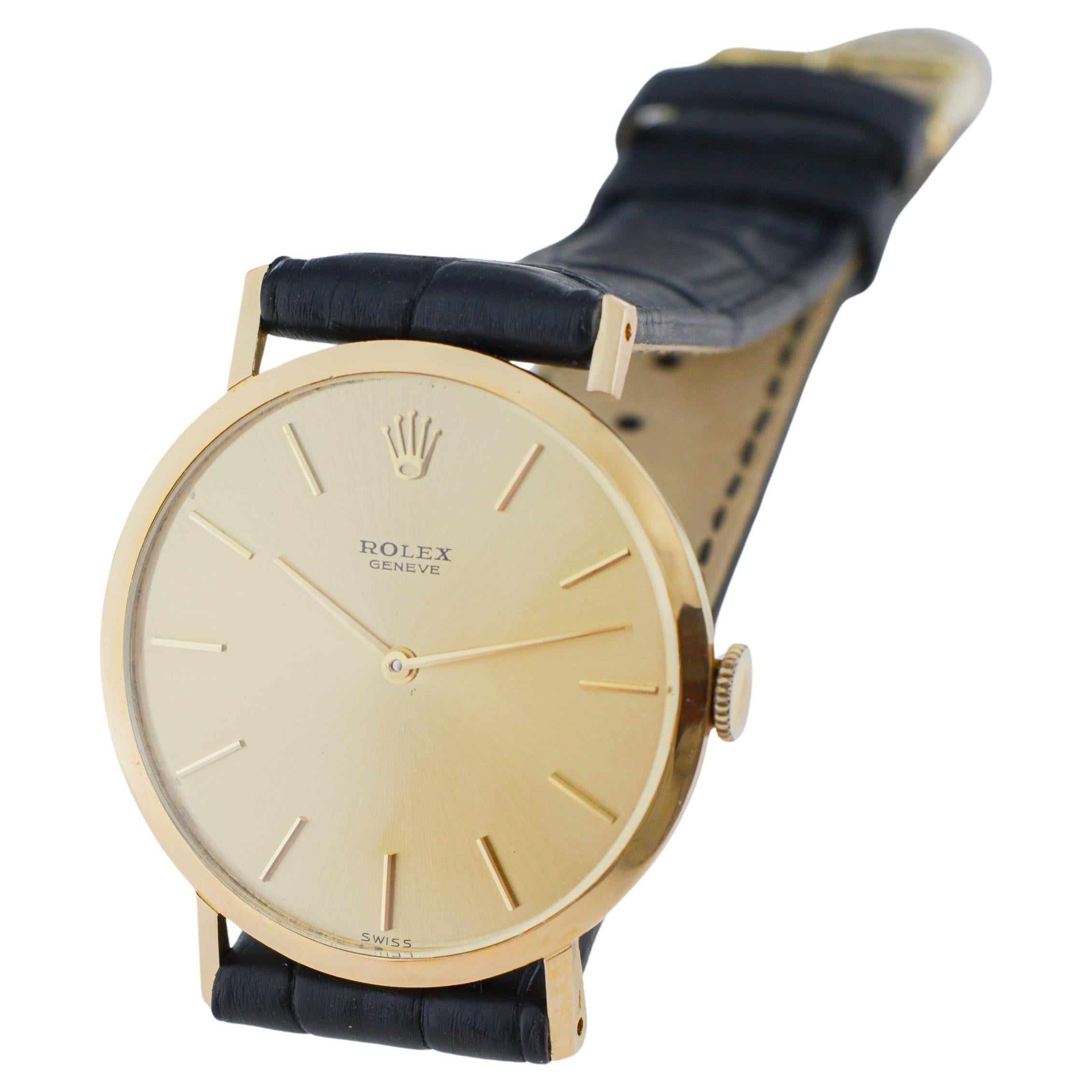Rolex 18Kt Solid Yellow Gold Ultra Thin circa 1961 in Nearly New Condition 6