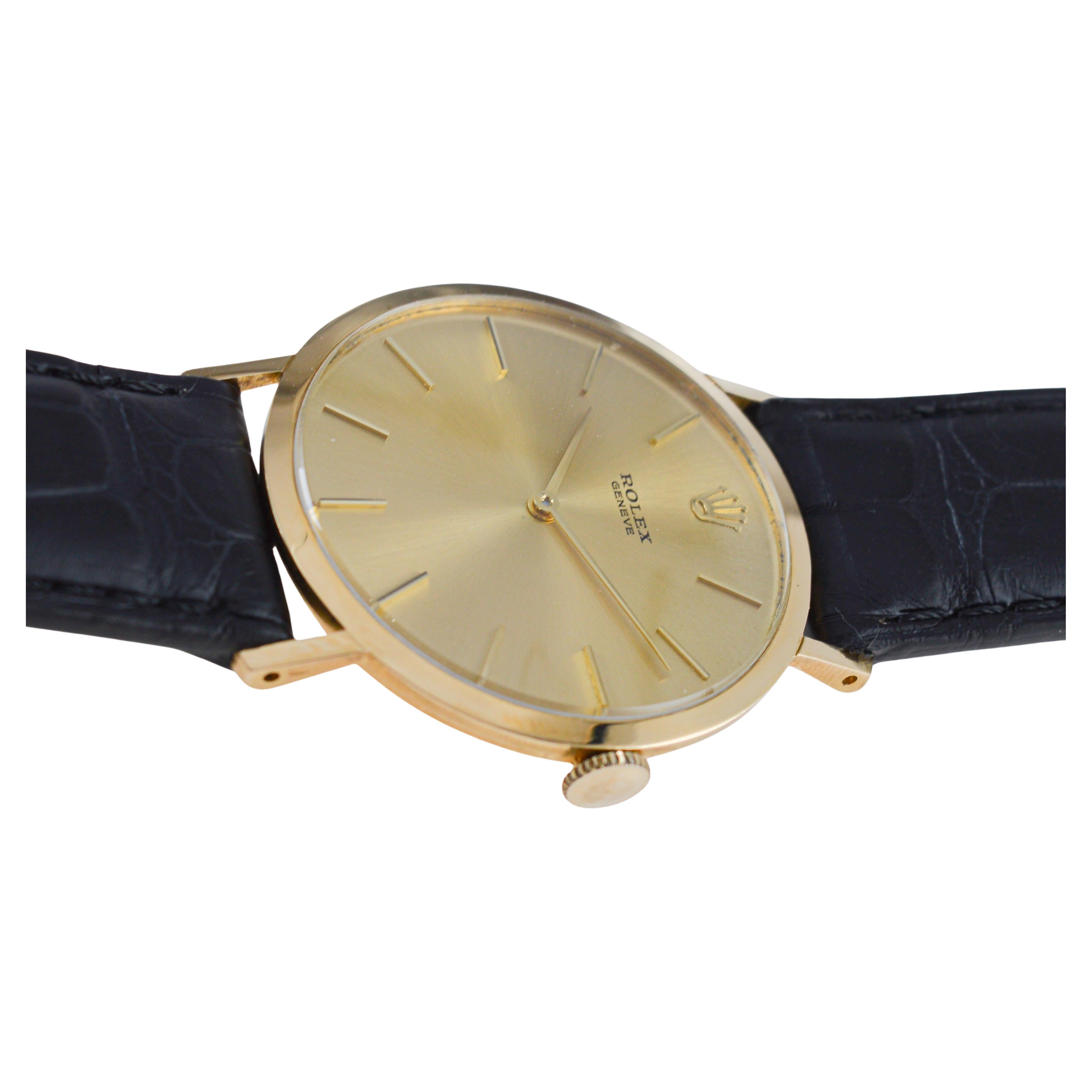 Rolex 18Kt Solid Yellow Gold Ultra Thin circa 1961 in Nearly New Condition 7