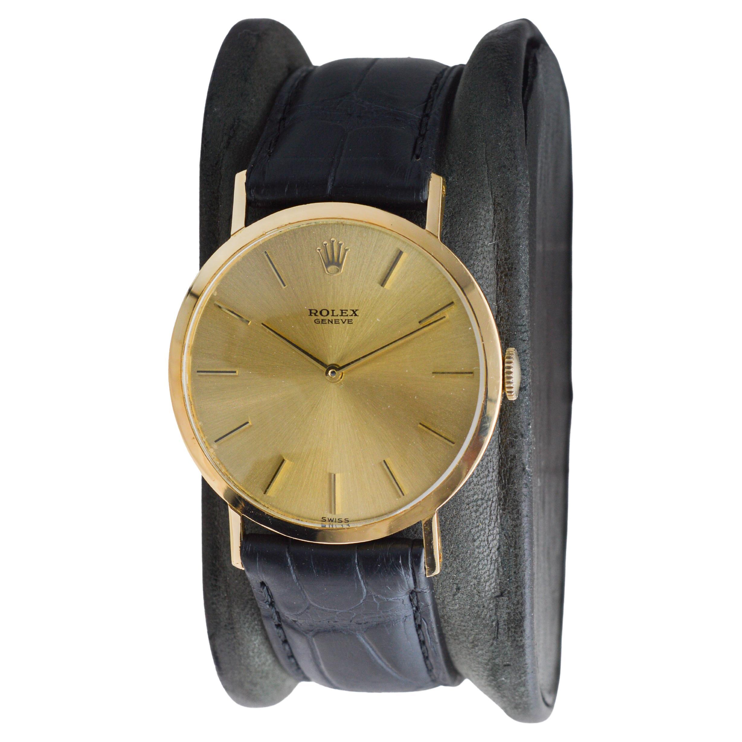 Rolex 18Kt Solid Yellow Gold Ultra Thin circa 1961 in Nearly New Condition 1