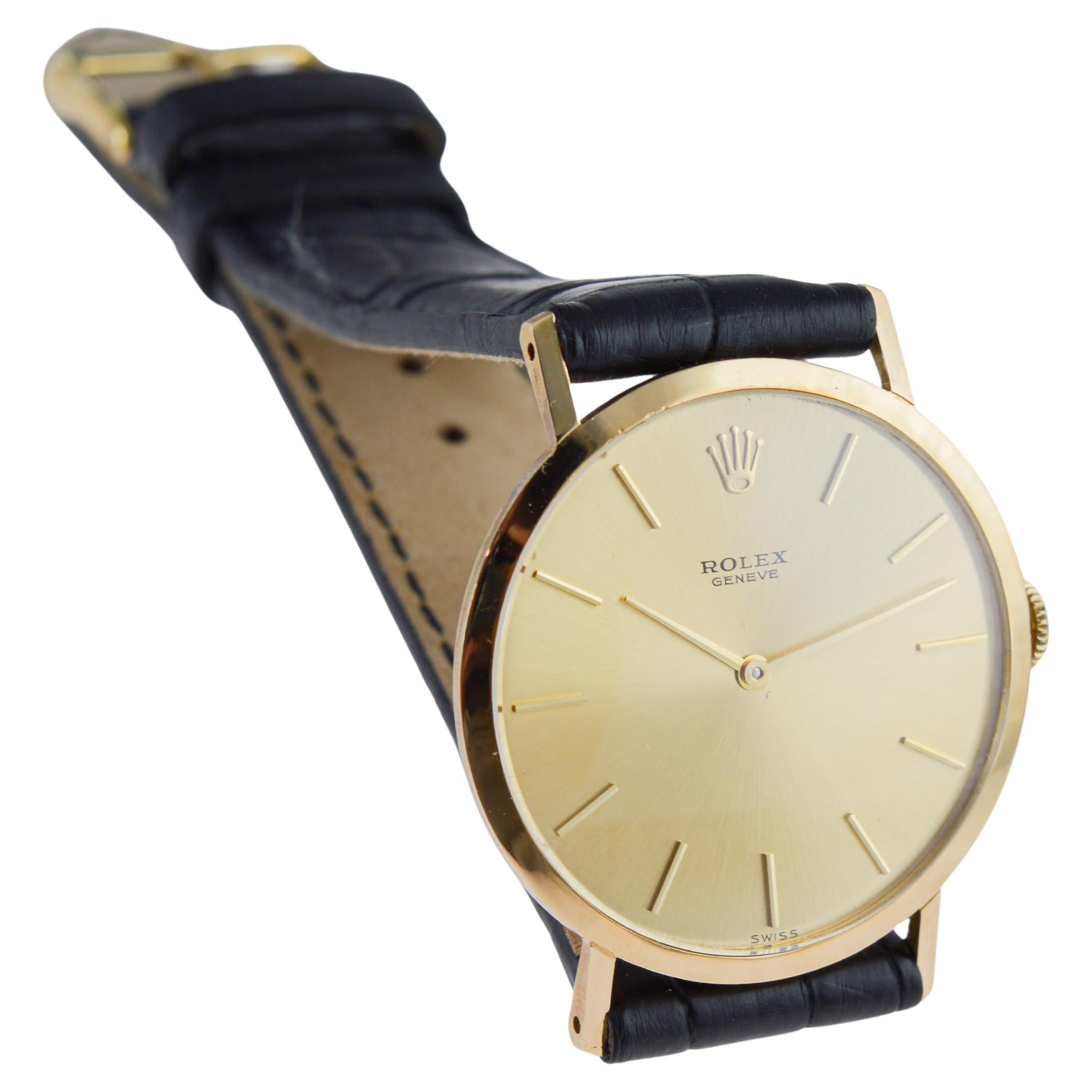 Rolex 18Kt Solid Yellow Gold Ultra Thin circa 1961 in Nearly New Condition 4