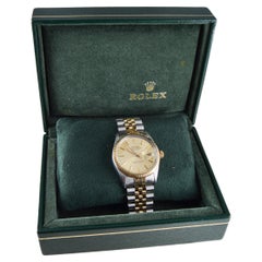 Rolex Datejust avec calendrier de réglage rapide et cadran original en acier et or 18 carats 1985