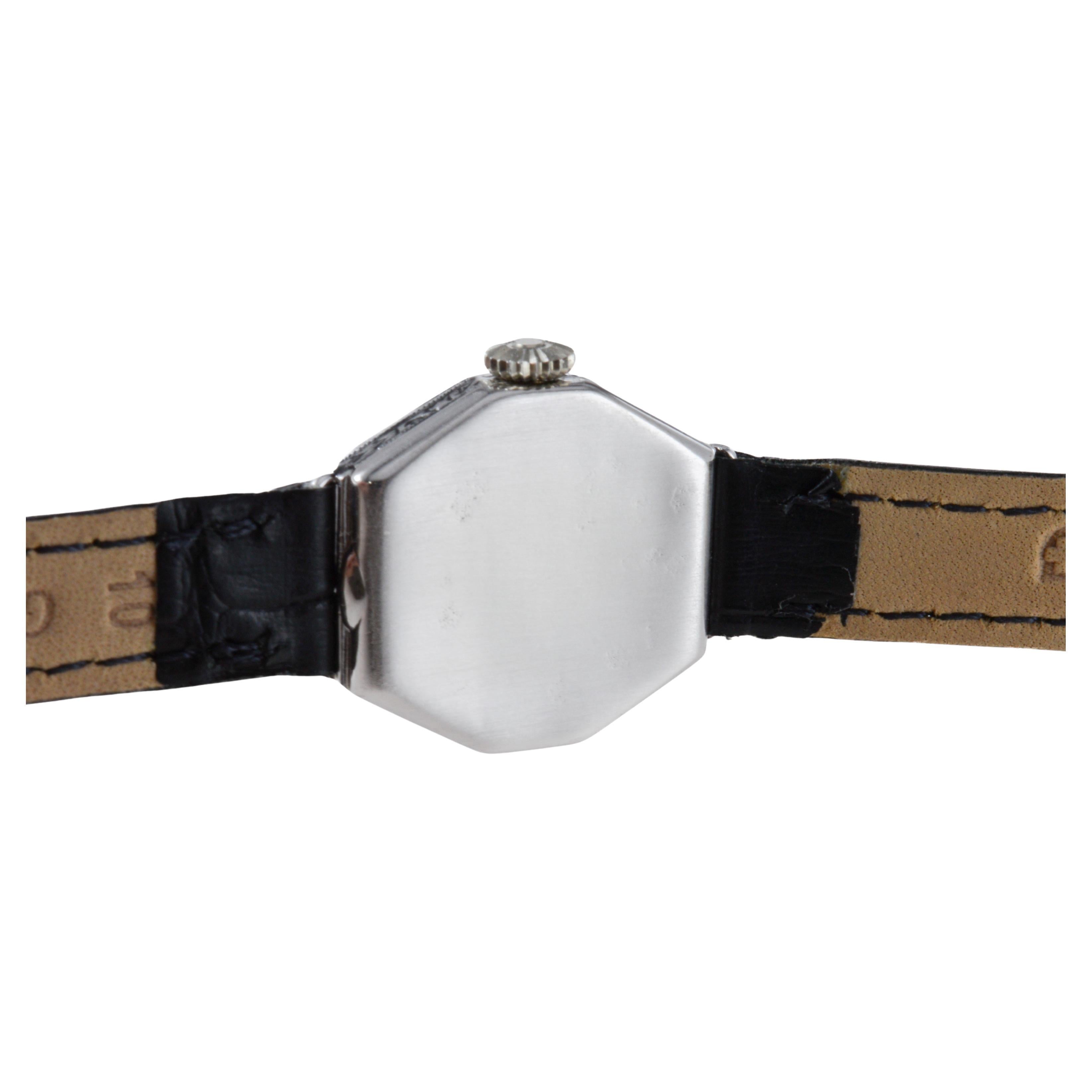 Rolex 18Kt White Gold Art Deco Ladies Watch Entirely Hand Made circa 1926-27 7