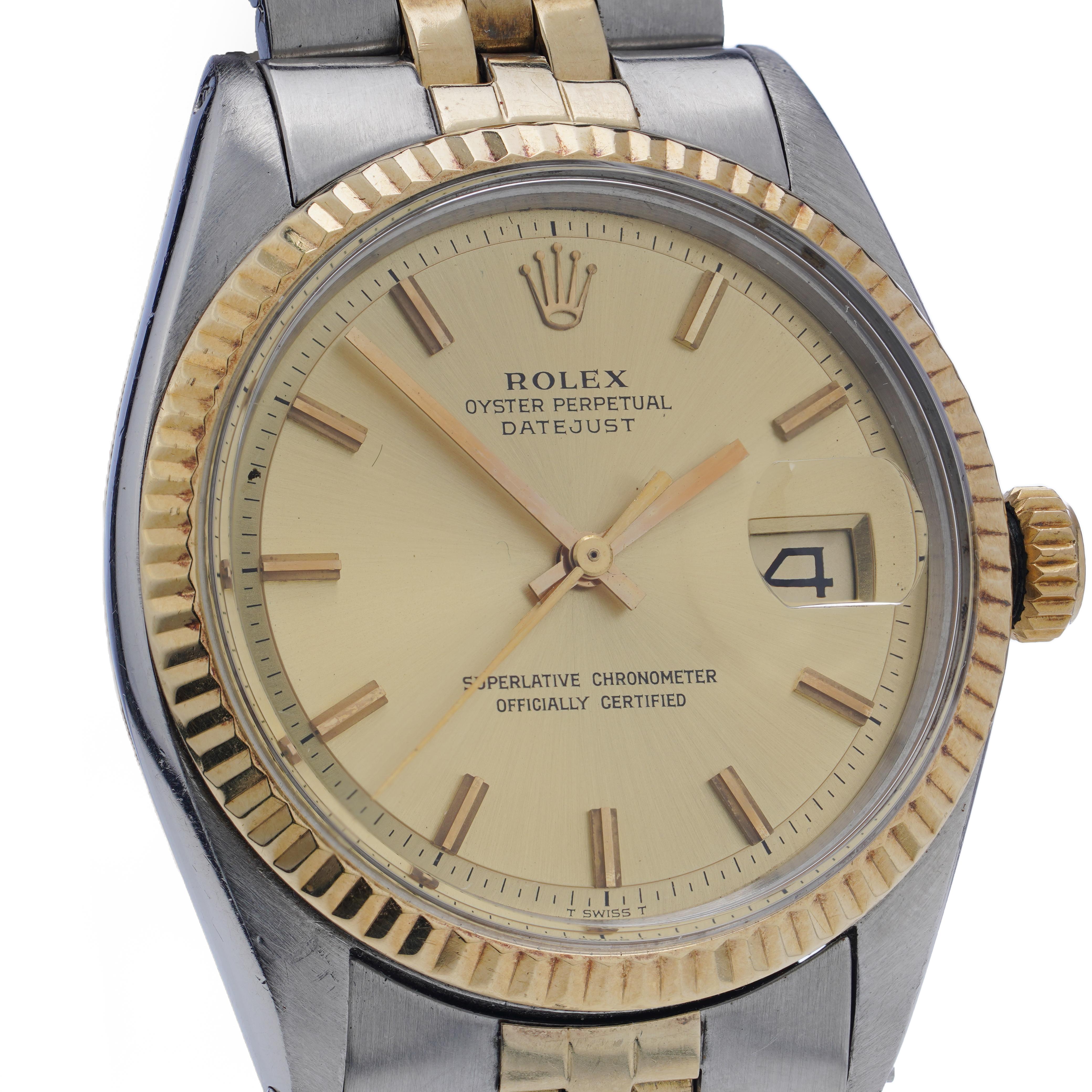 Women's Rolex 18kt. Yellow Gold and Stainless Steel, Oyster Perpetual Datejust, 1601