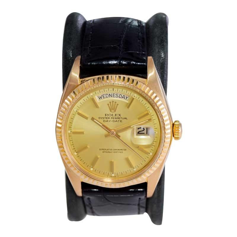 Rolex 18Kt. Yellow Gold Man's President One Owner Watch from 1969 / 70 In Excellent Condition In Long Beach, CA