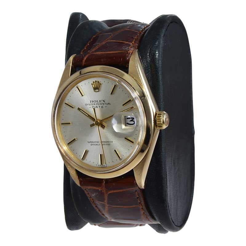 Rolex 18kt Yellow Gold Oyster Perpetual Date from 1970 2