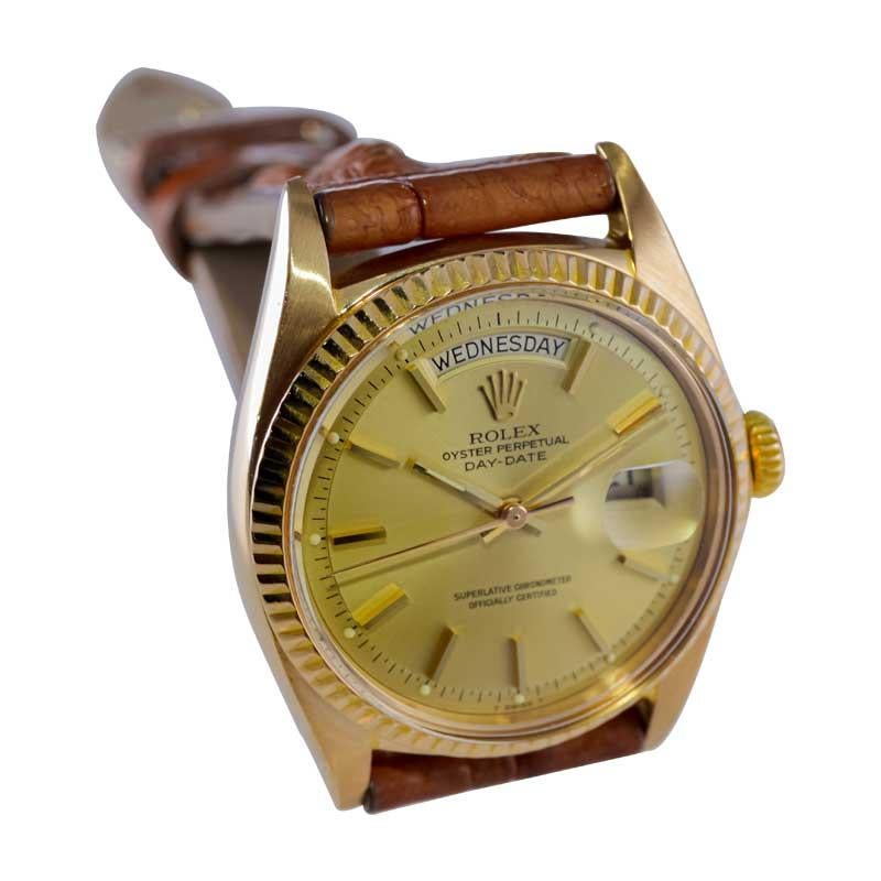 Rolex 18kt. Yellow Gold President Series 1970's with Original Dial For Sale 4