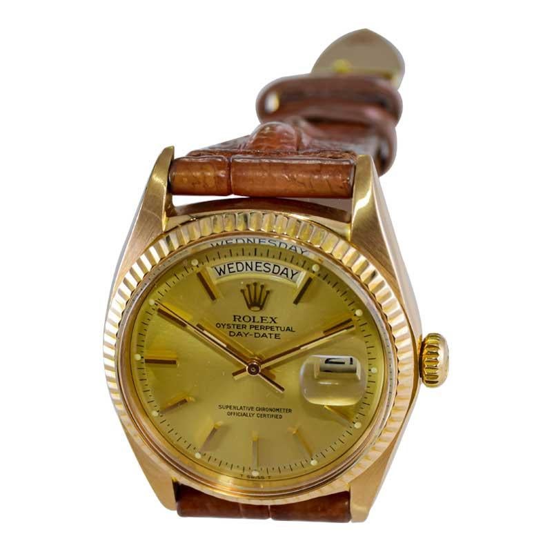 Rolex 18kt. Yellow Gold President Series 1970's with Original Dial For Sale 6