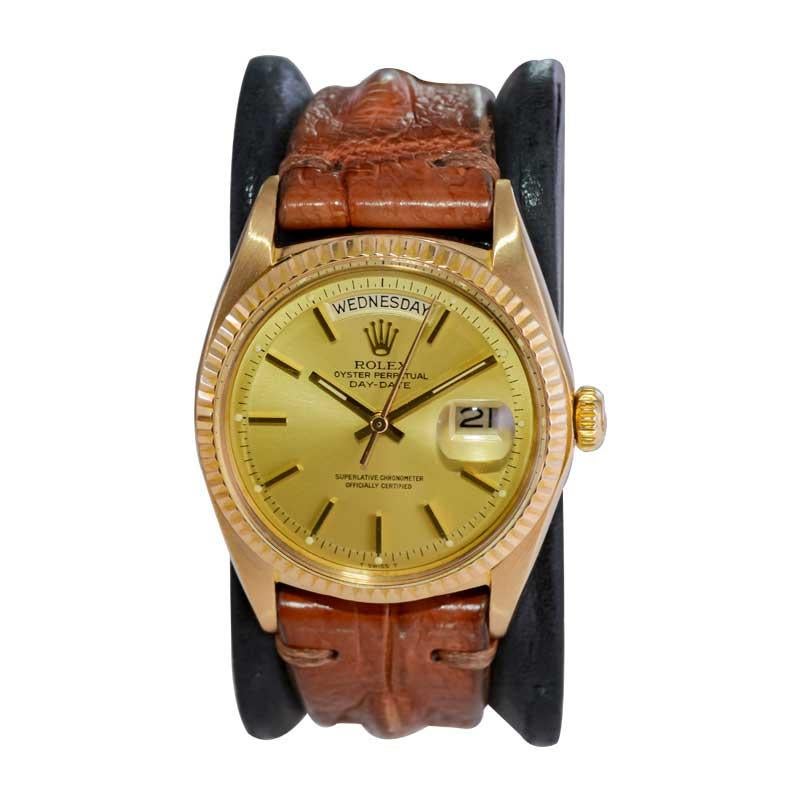 Women's or Men's Rolex 18kt. Yellow Gold President Series 1970's with Original Dial For Sale