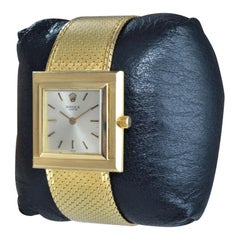 Rolex 18 Karat Yellow Gold Ultra Thin Dress Watch with Original Mesh Bracelet