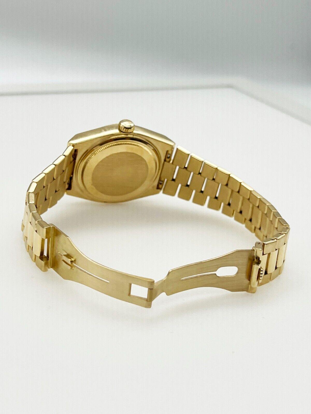 Rolex 19018 President Day Date Oyster-quartz Holz Nussbaum Zifferblatt 18K Gelbgold 1
