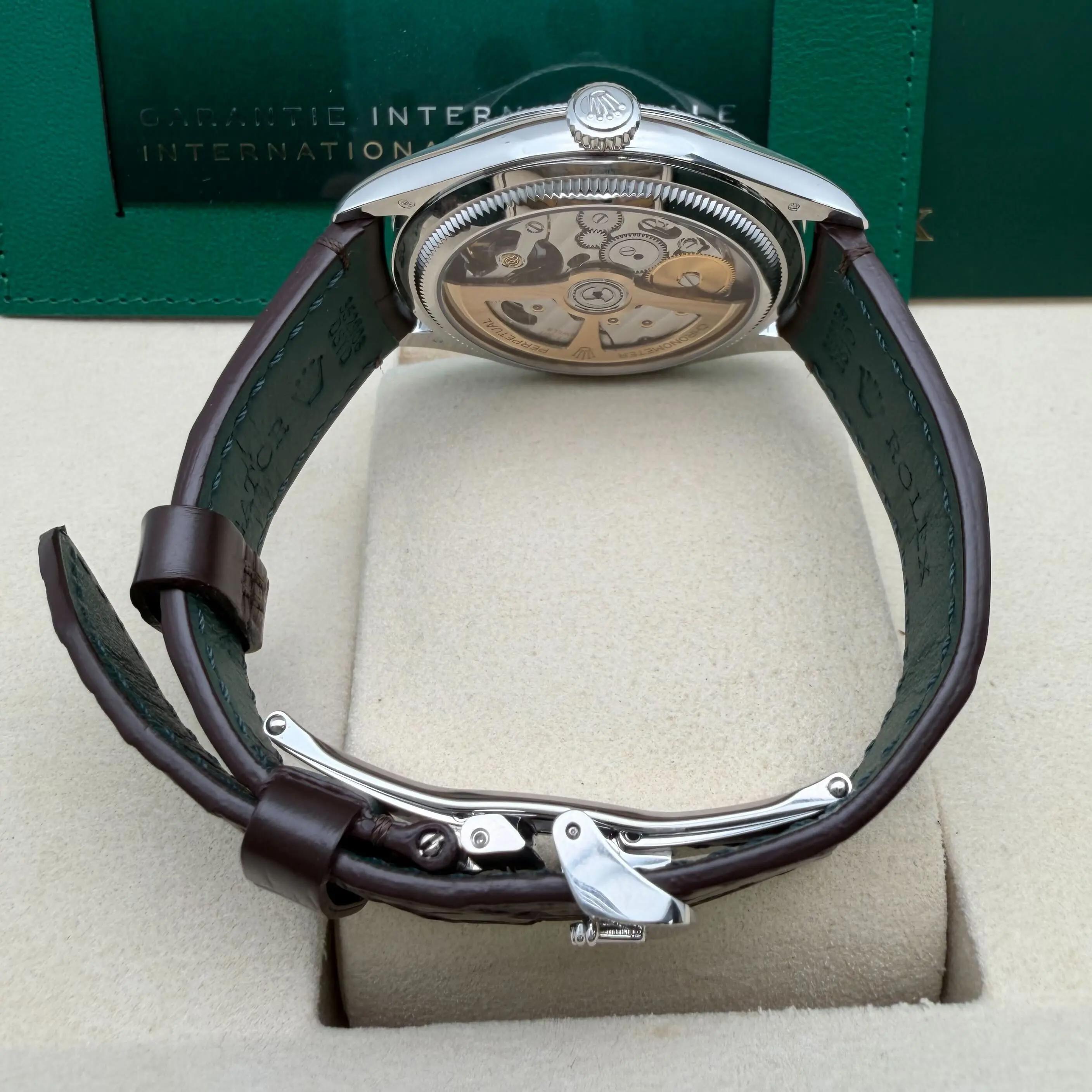 Rolex Rice Rolex 1908 Platinum 52506 Ice Blue Guilloche Rice Motif Dial Watch 2026 ...