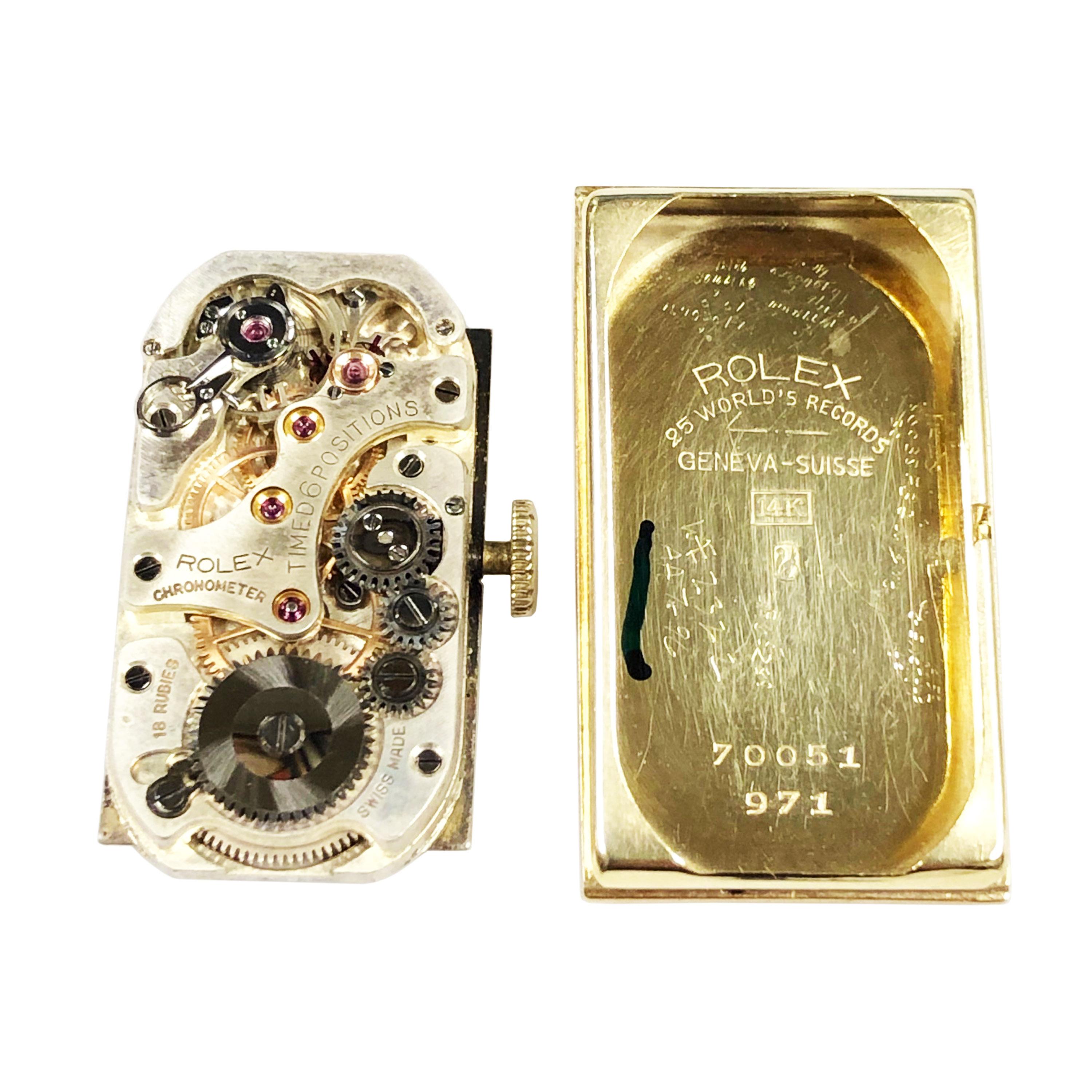 Rolex 1930s Eaton Quarter Century Club Goldgehäuse Dr's Armbanduhr für Damen oder Herren
