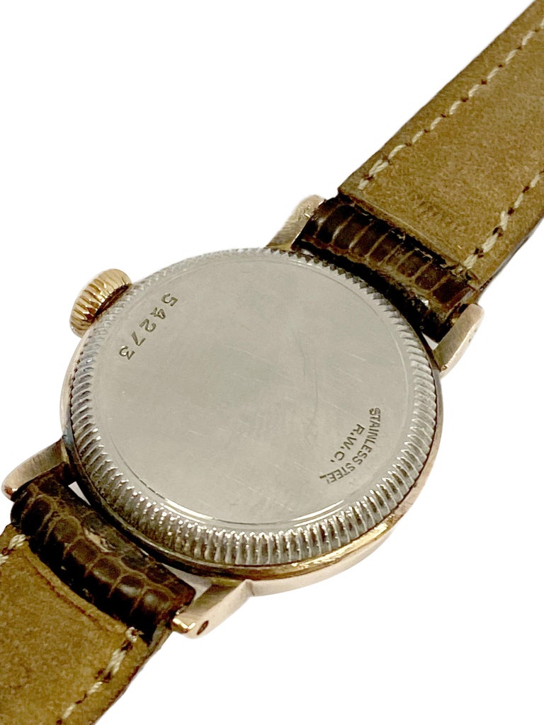 1975 Ladies Designer RoyKing oval solid 9ct gold ropetwist design Manual Wind Wristwatch main image 1