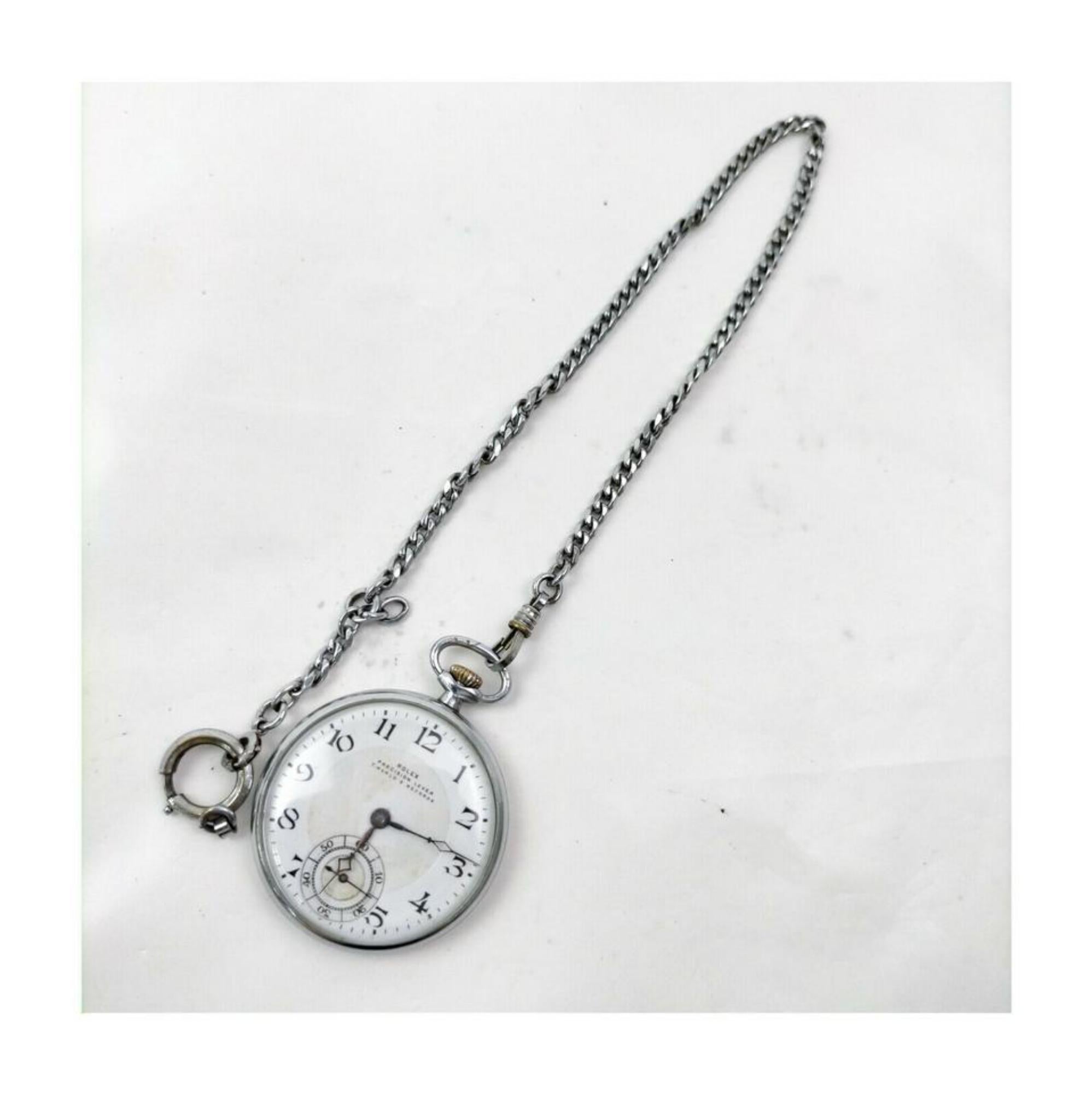 Rolex 1950 17 Jewels Precision Lever 7 World's Records Pocket Watch 855507 3