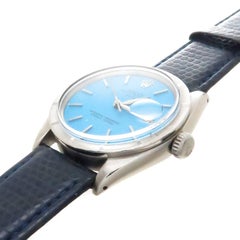 Rolex Stainless Steel Date Custom Color Automatic Wristwatch, 1950s