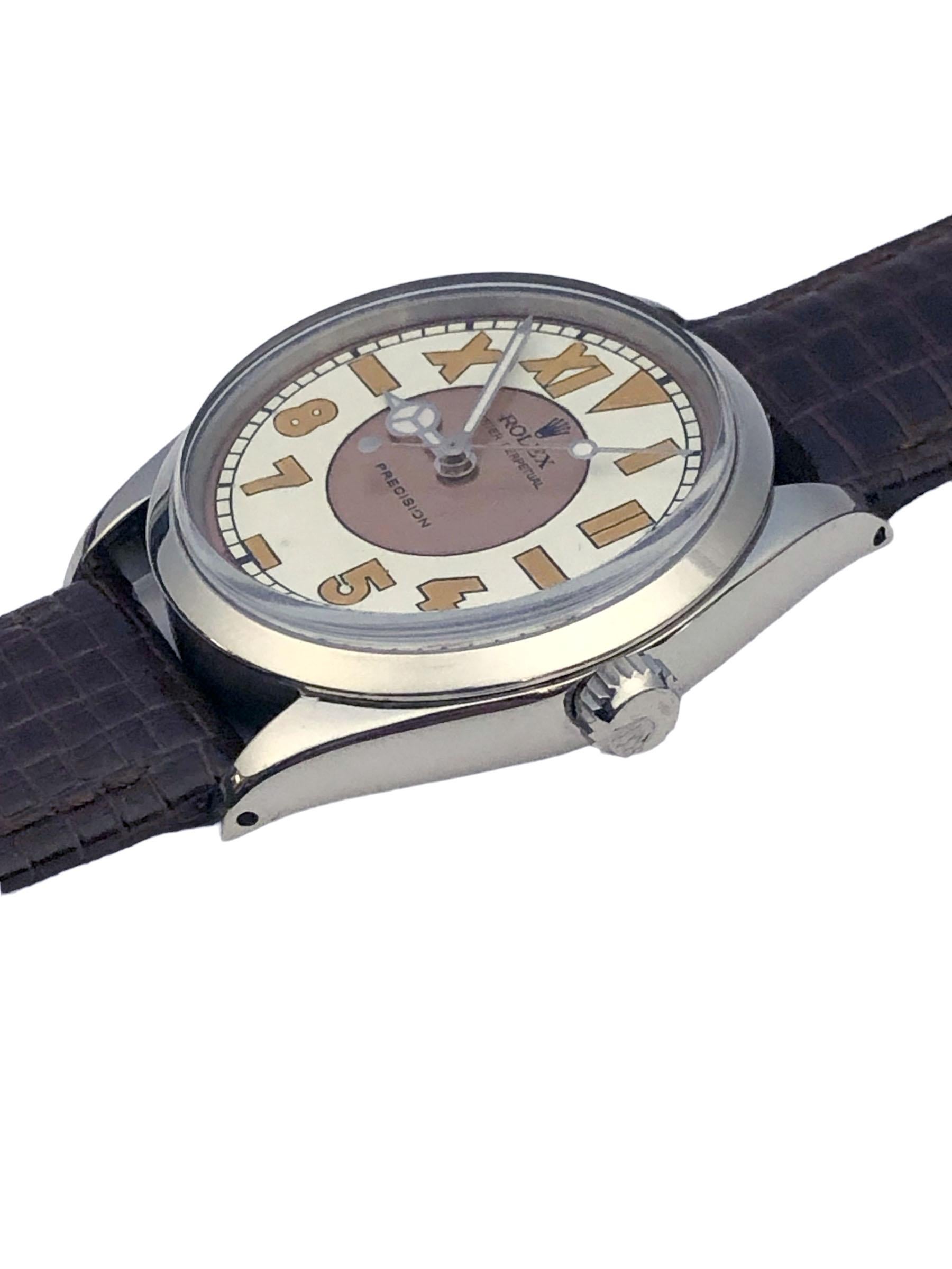 Women's or Men's Rolex 1950s Vintage Ref 1002 Steel Self winding Wrist Watch