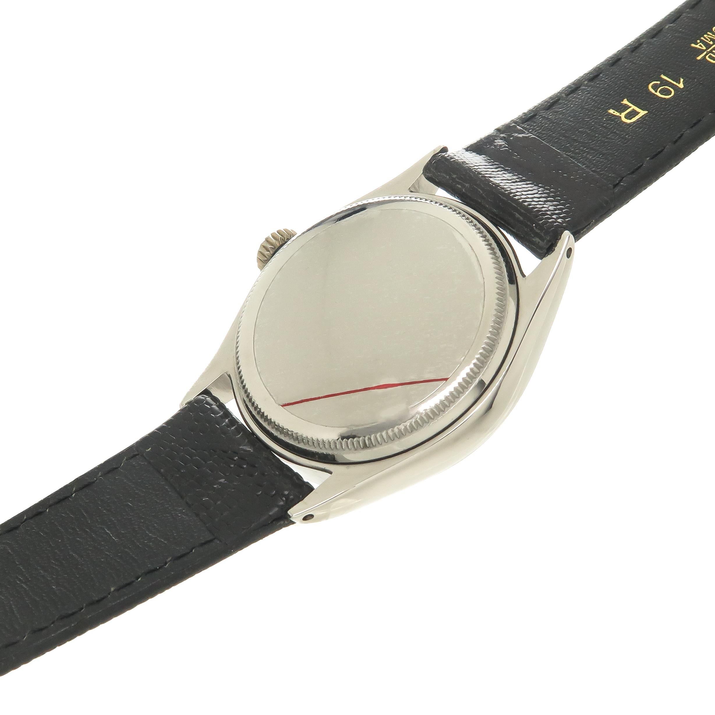 Rolex 1952 Steel Case with California Dial Automatic Wristwatch In Excellent Condition In Chicago, IL