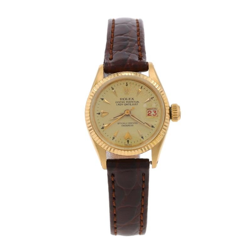 Rolex 1958 Lady-Datejust Orologio 6517 - Oro giallo 18k Automatico Un anno In condizioni ottime in vendita a Greensboro, NC