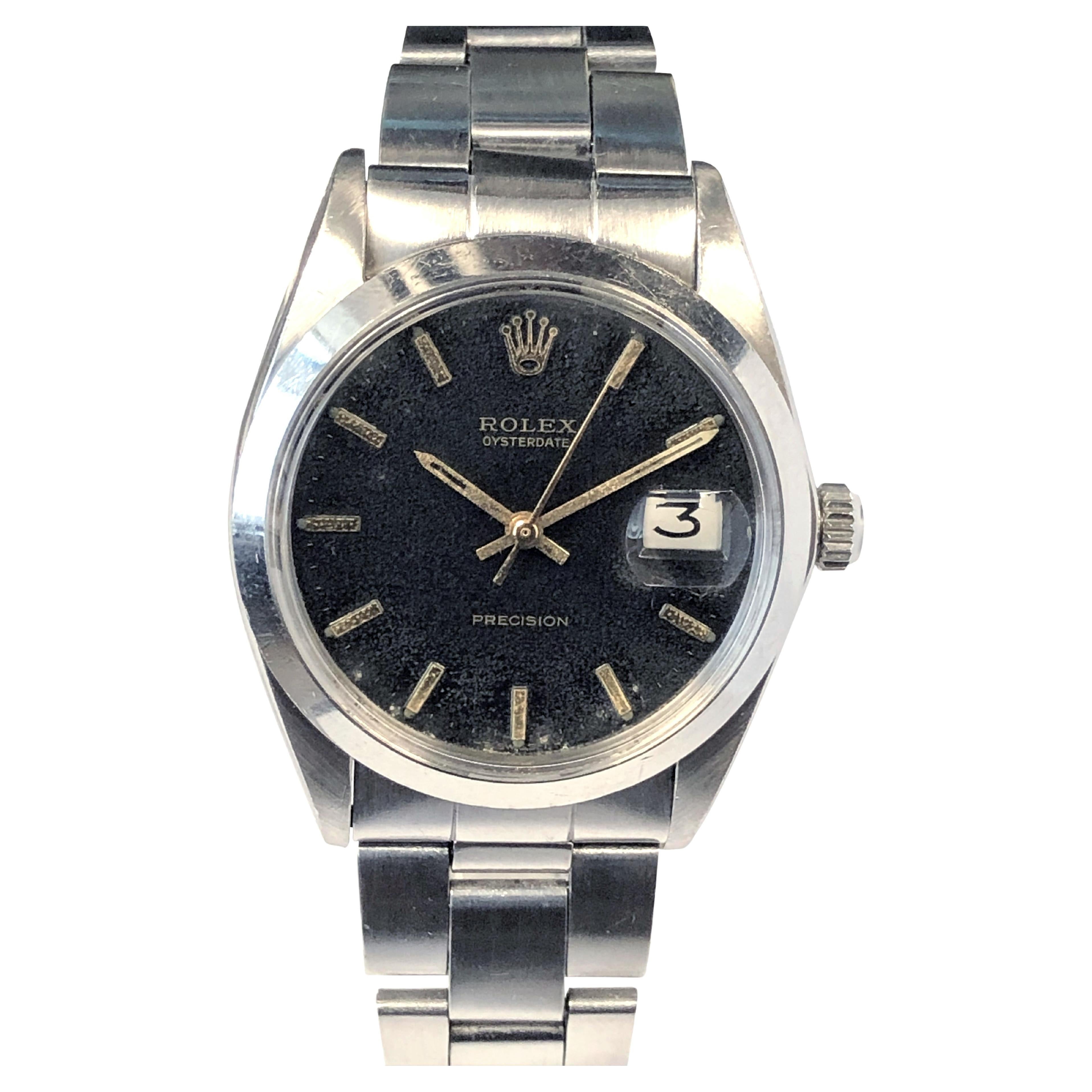 Rolex 1960s Oysterdate Precision 6694 Steel Wrist Watch For Sale