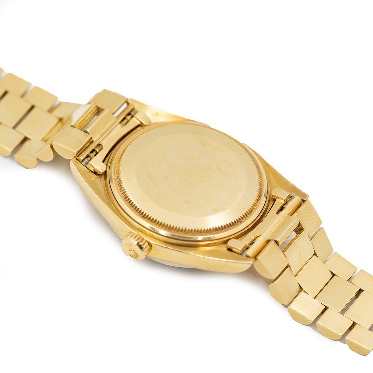 Rolex 1970er Day-Date Gelbgold, Ref. 1807 im Zustand „Hervorragend“ im Angebot in Palm Beach, FL