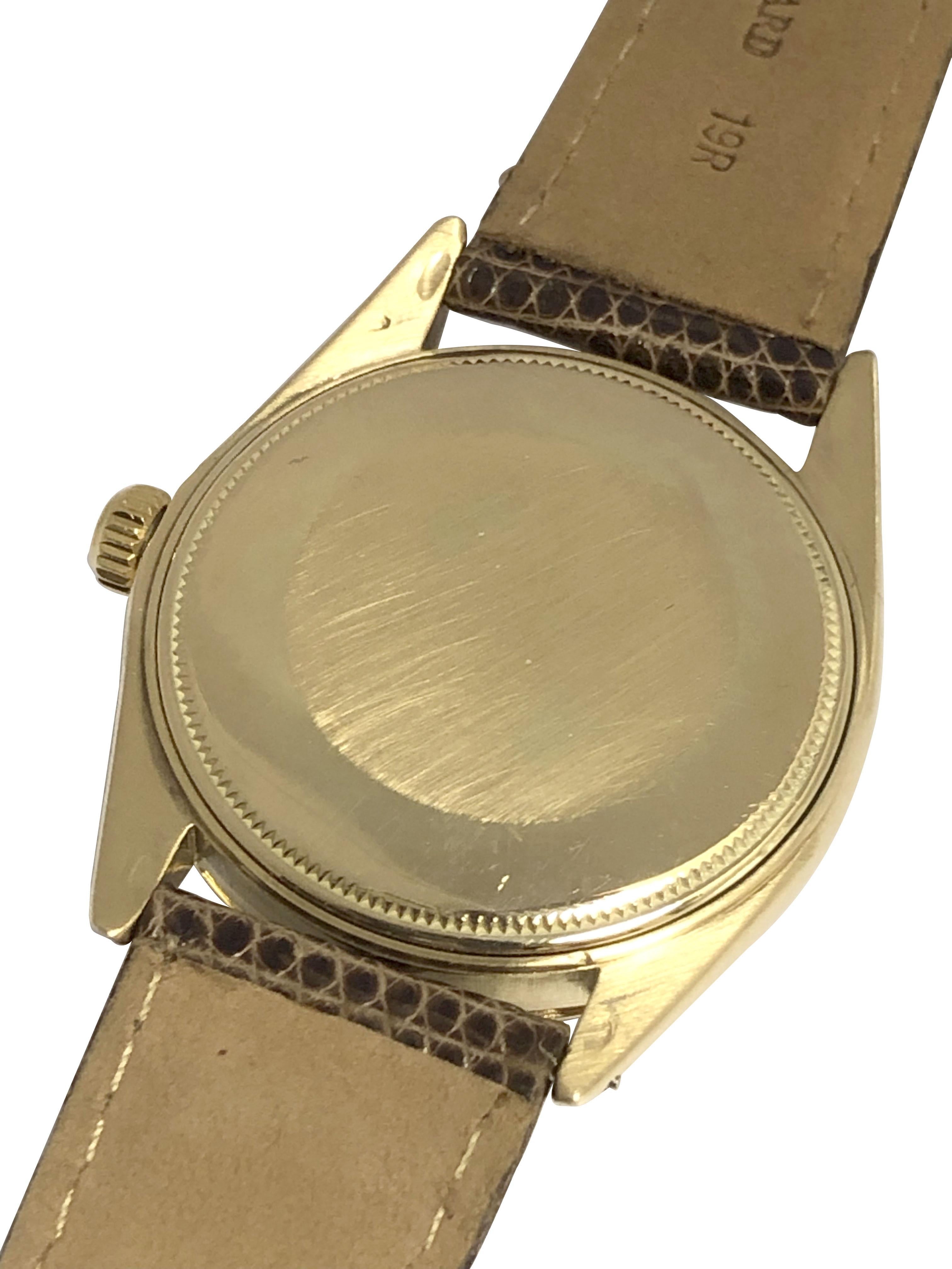 Rolex 1970er Jahre Ref 1503 Gold Automatik-Armbanduhr „Date“ im Zustand „Hervorragend“ im Angebot in Chicago, IL