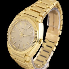 Rolex 1970s Vintage Texan Beta 21 Yellow Gold Champagne Dial 5100 Quartz Watch