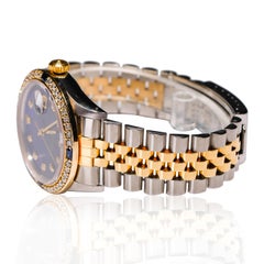 Rolex 2-Tone Datejust Mother of Pearl and Diamonds Automatic Dial 18k Gold Watch
