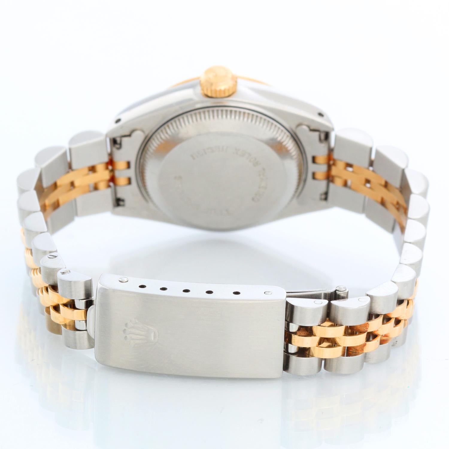 Rolex 2-Tone Datejust Steel & Gold Ladies Watch 69173 In Excellent Condition For Sale In Dallas, TX