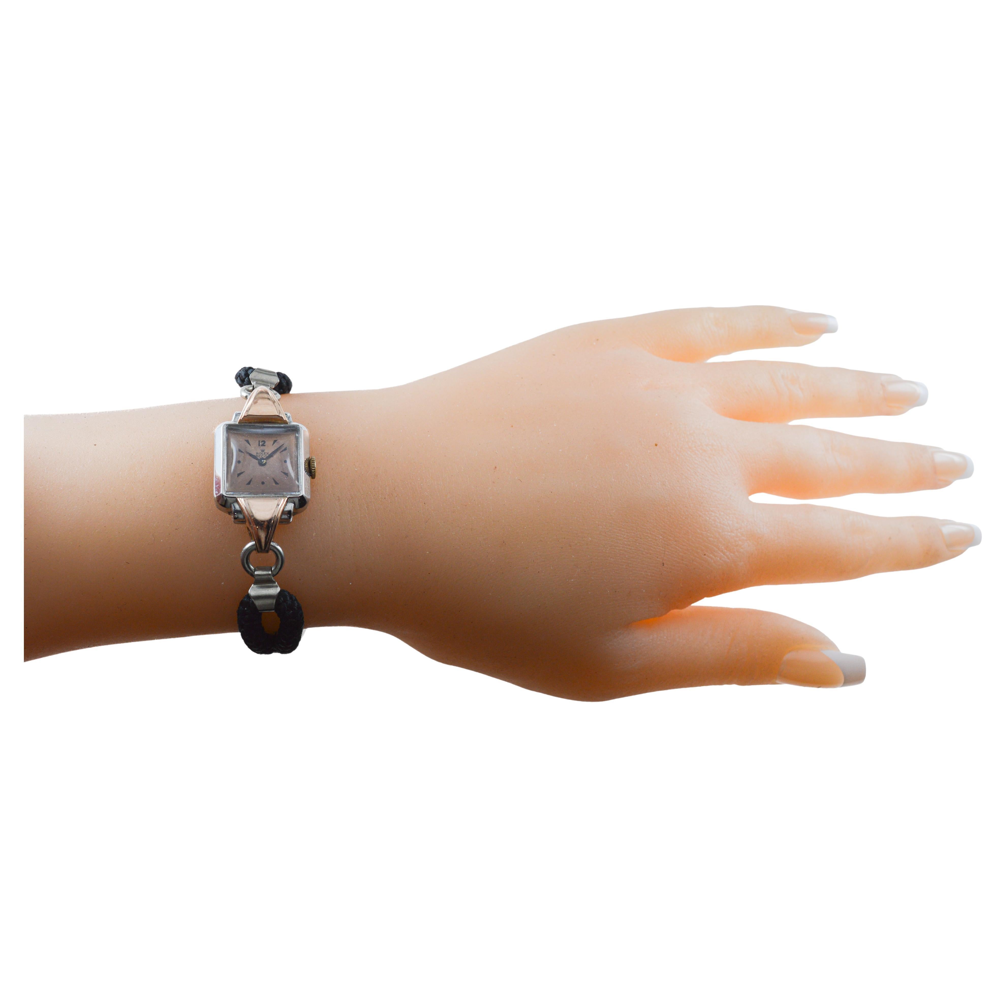 Rolex 2 Tone Ladies Dress Watch im Angebot 8